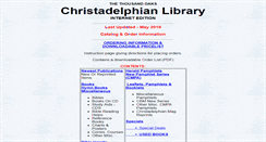 Desktop Screenshot of christadelphianlibrary.com