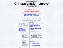 Tablet Screenshot of christadelphianlibrary.com
